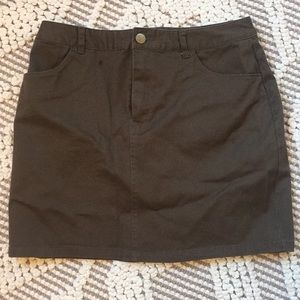 Army Green mini skirt